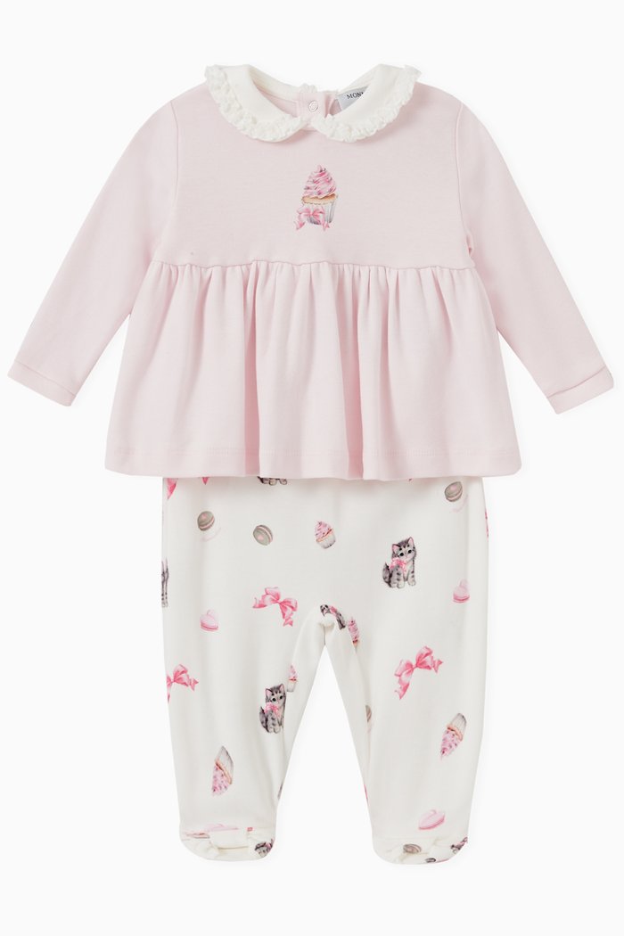 

Printed Newborn Baby Set, Set of Two, Pink