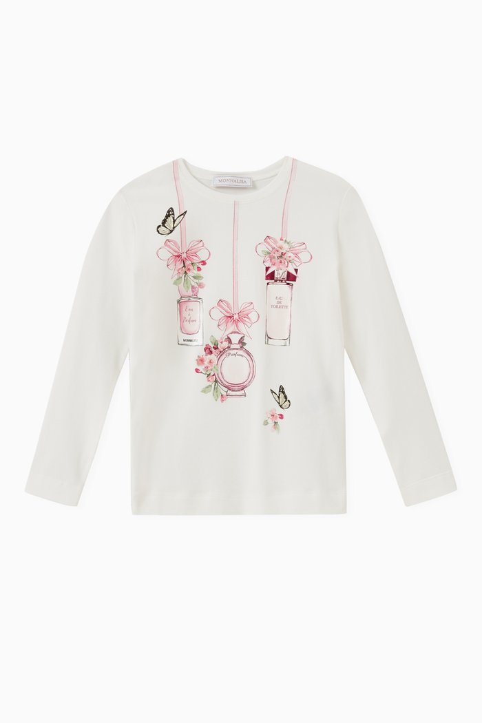 

Perfumes Print T-shirt in Cotton, Neutral