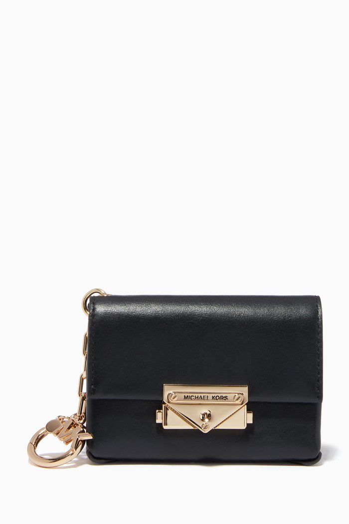 

Cece Bag Charm in Leather, Black