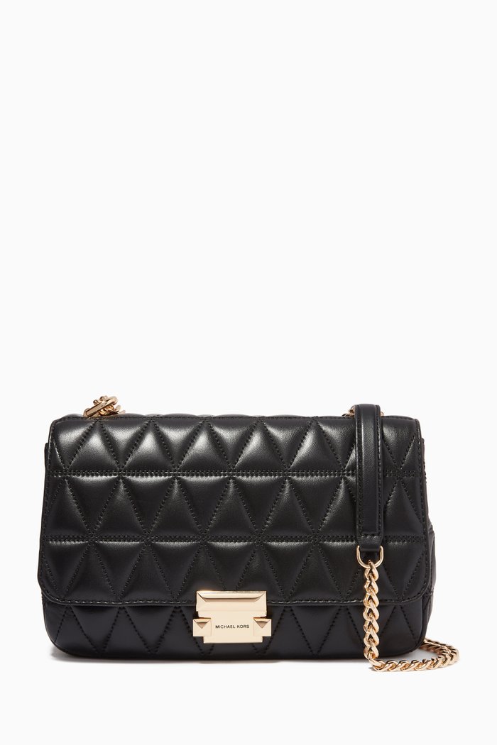 

Large Sloan Shoulder Bag in Quilted Leather, Black