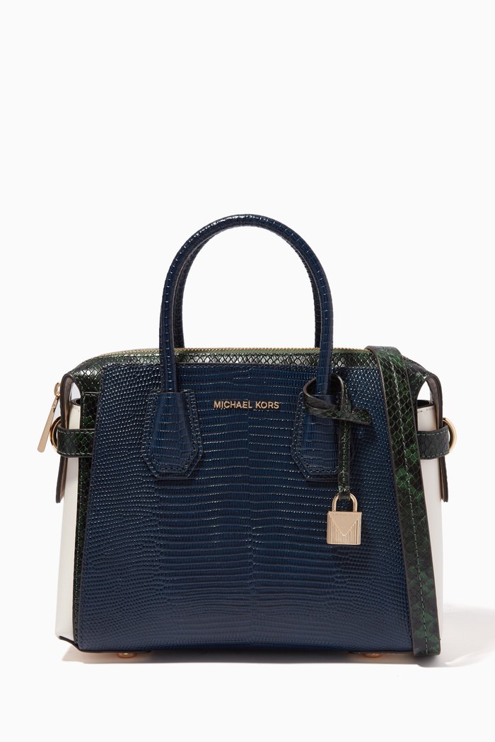 

Small Mercer Belted Satchel in Leather, Green