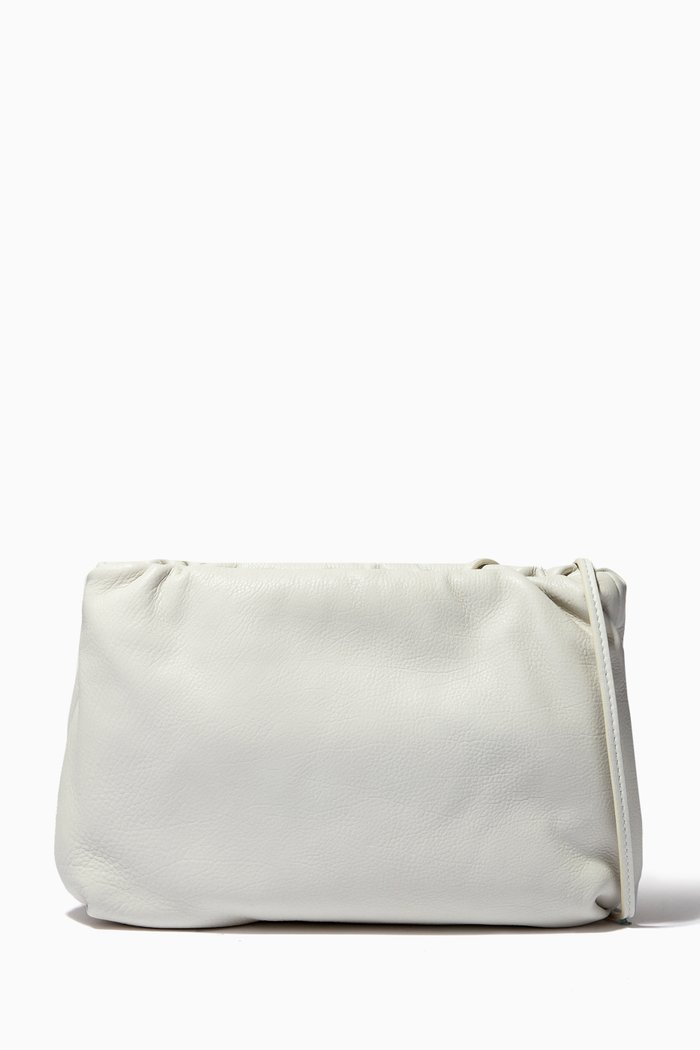 

Brouse Small Clutch Bag in Leather, White