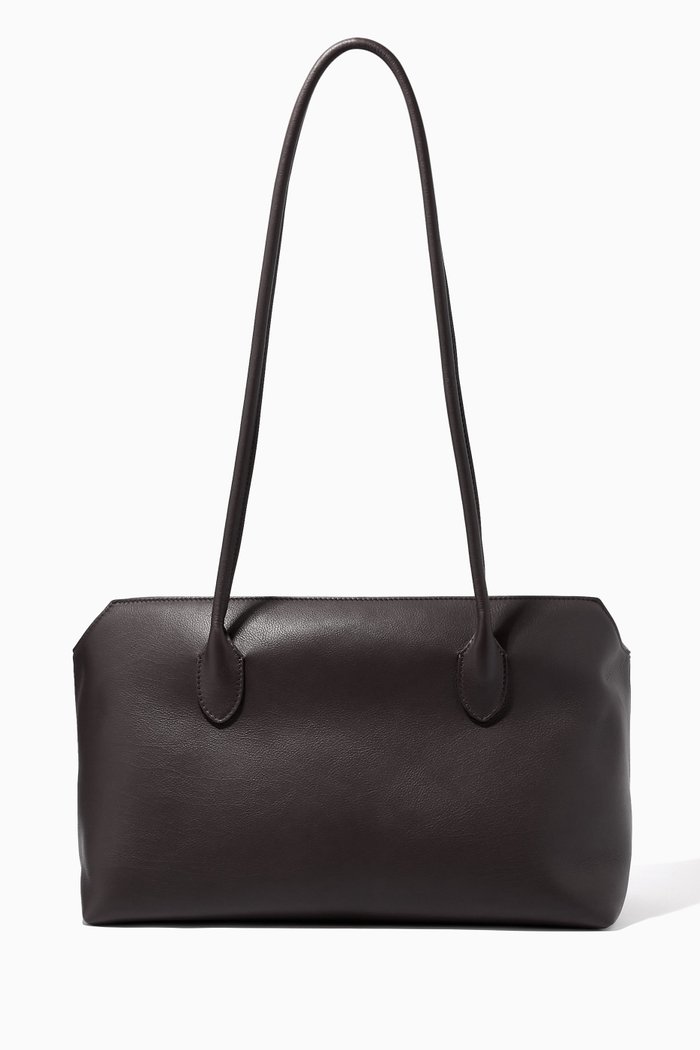

Terrasse Shoulder Bag in Textured Leather, Brown