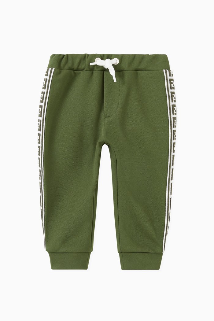 

FF Tape Sweatpants in Cotton, Brown