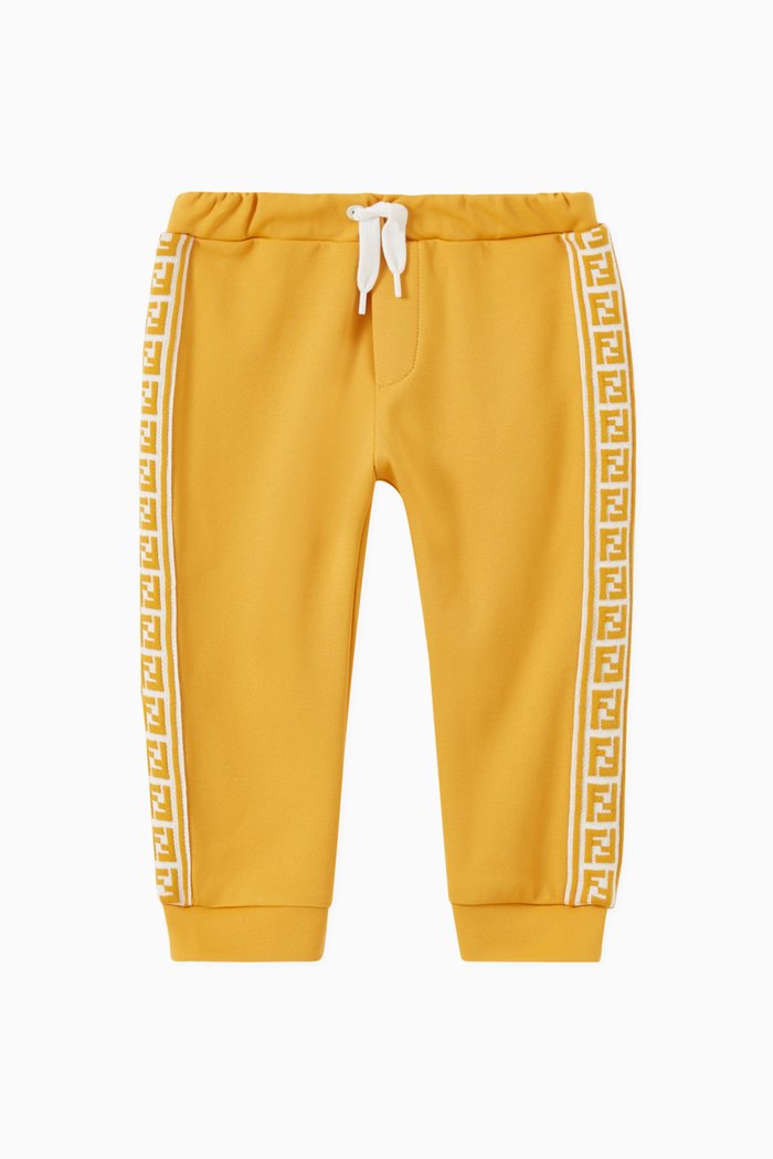 

FF Tape Sweatpants in Cotton, Yellow