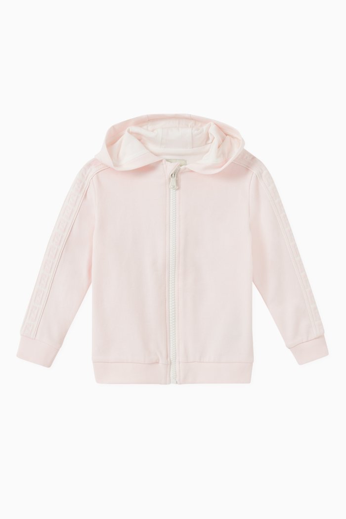 

Logo Tape Hoodie in Cotton, Pink