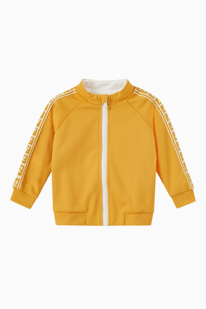 

FF Band Zip Jacket in Tech Fabric, Yellow