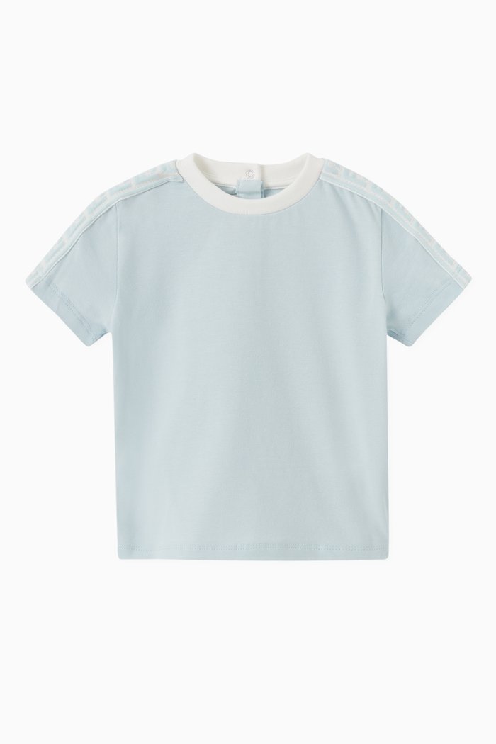 

Logo Tape T-Shirt in Cotton Jersey, Blue