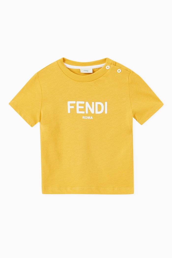 Logo T-shirt in Jersey, Yellow