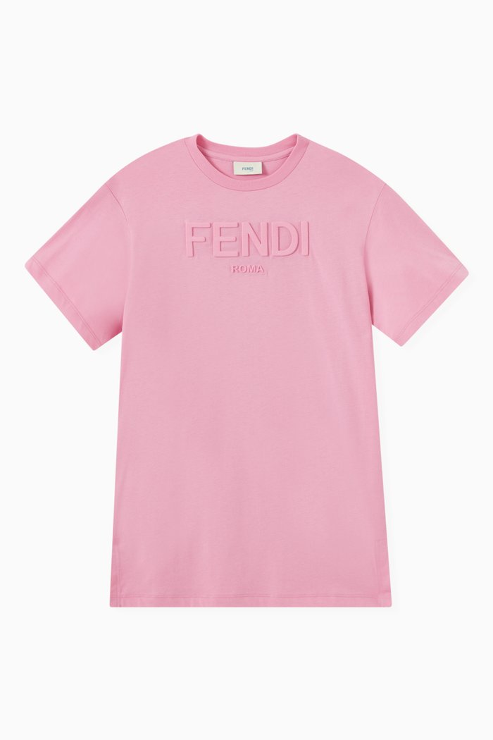 

Embossed Logo T-shirt in Cotton, Pink