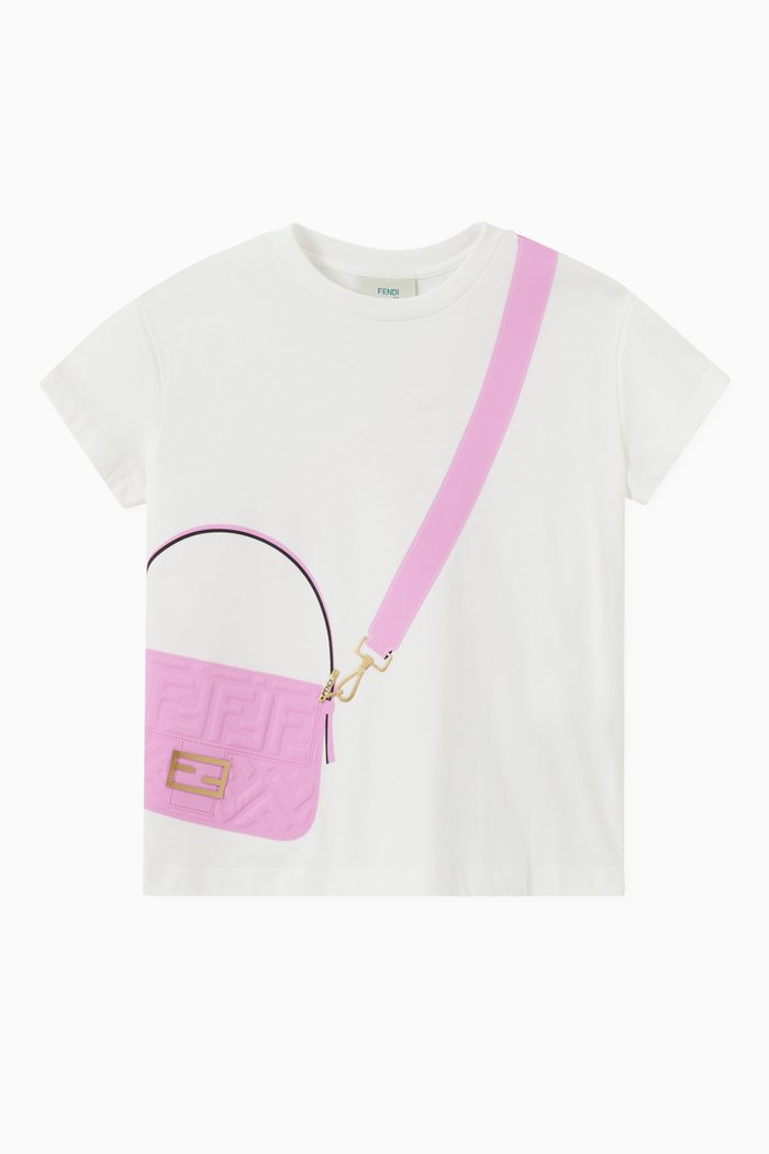 

Crossbody Bag Print Dress in Cotton, White
