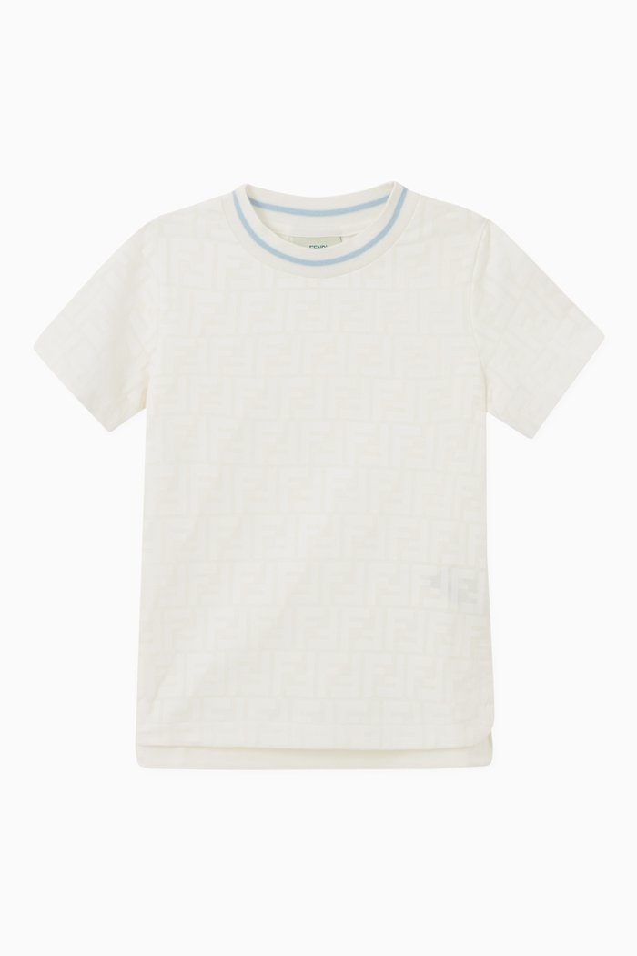 

All-over FF Motif T-shirt in Cotton, White