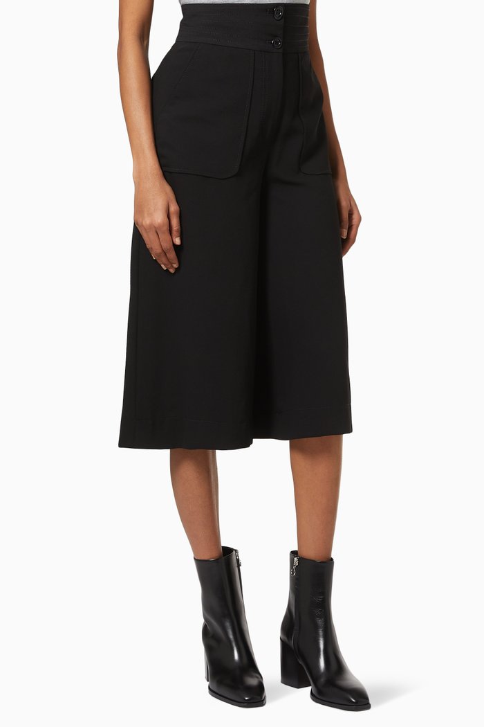 

Culotte Pants in Crêpe, Black