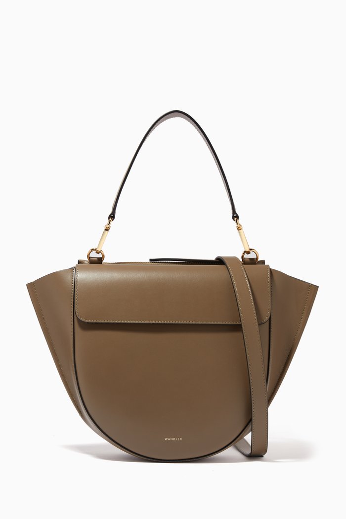 

Medium Hortensia Crossbody in Smooth Calf Leather, Green