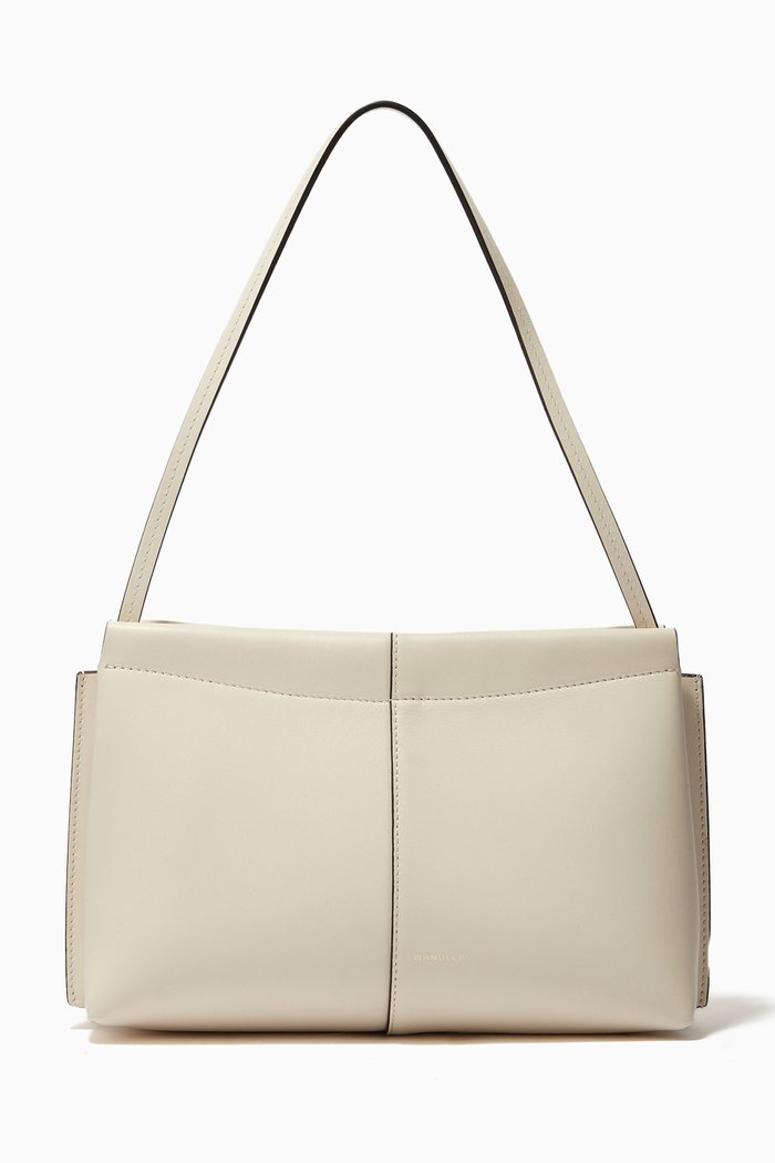 

Mini Carly Handbag in Calf Leather, Neutral