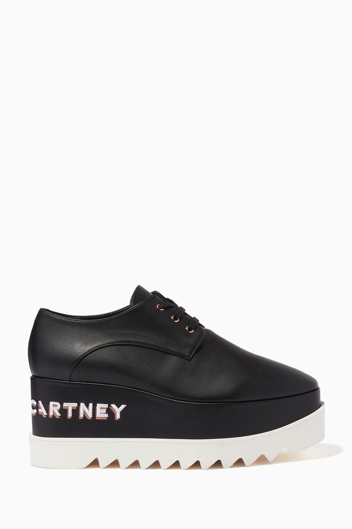 

Elyse Logo Platforms in Eco Alter Leather, Black