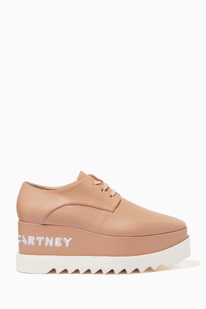 Elyse Logo Platforms in Eco Alter Leather, Yellow