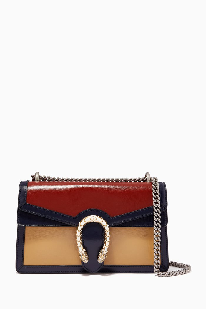 

Dionysus Small Shoulder Bag in Leather, Brown