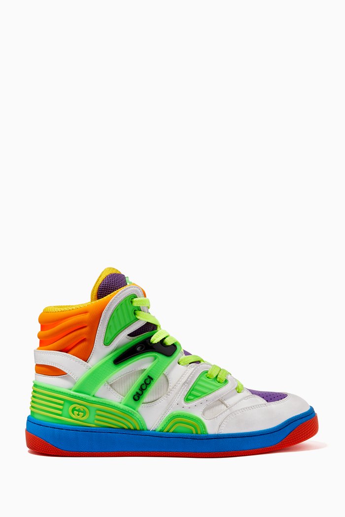 

Gucci Basket Sneakers in Demetra, Multicolour