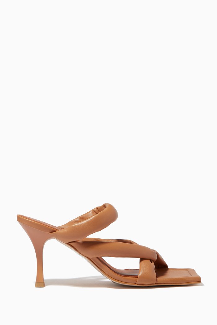 

Amaretto Mules in Leather, Brown