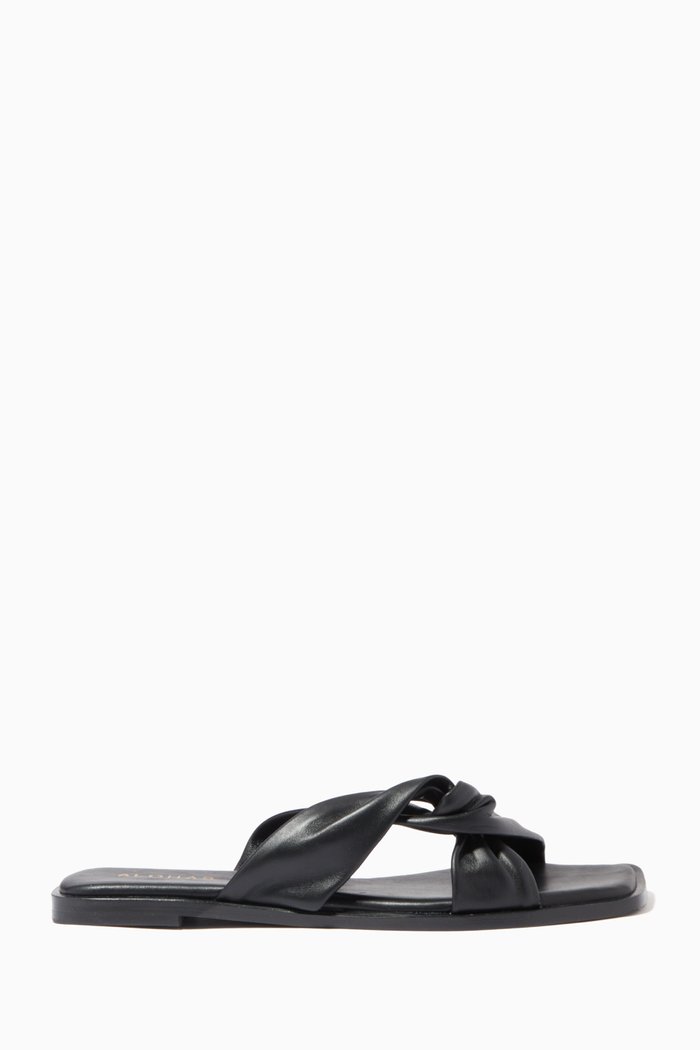 

Nomad Twist Flats in Leather, Black