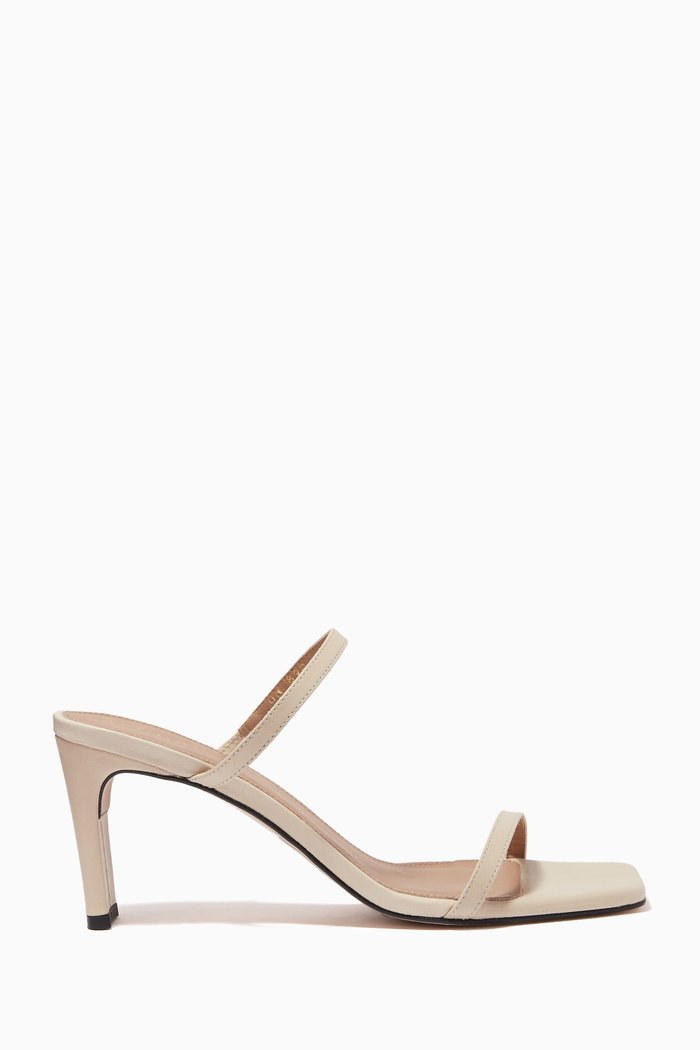 

Cannes Mules in Leather, Neutral