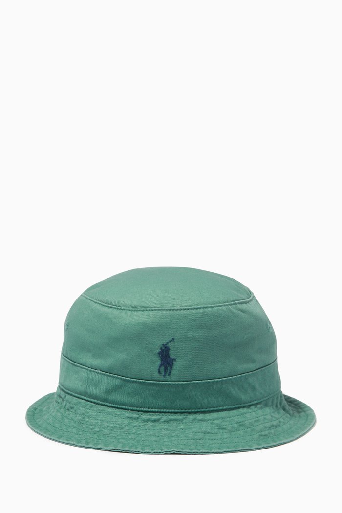 

Bucket Hat in Cotton Chino, Green
