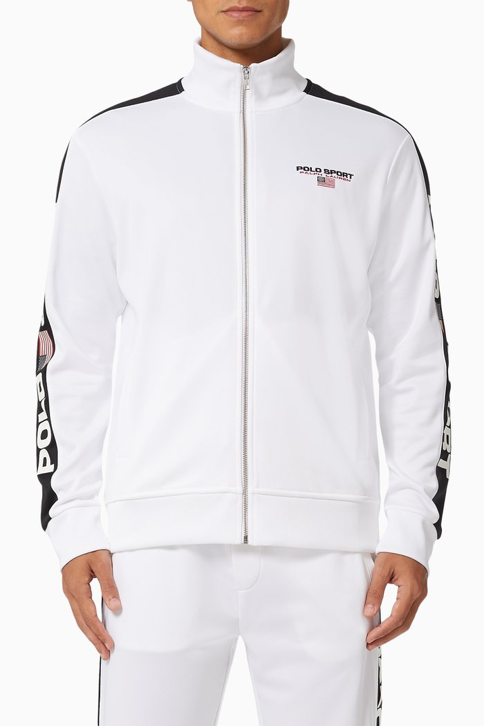 

Polo Sport Track Jacket in Technical Fabric, White