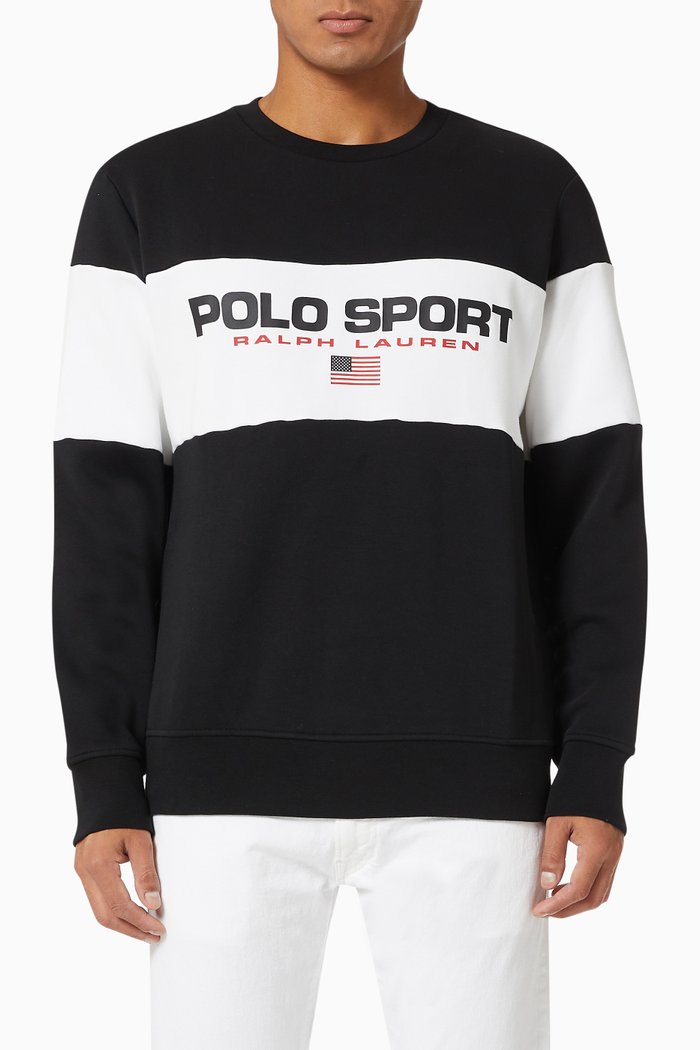 

Polo Sport Sweatshirt in Fleece Jersey, Black