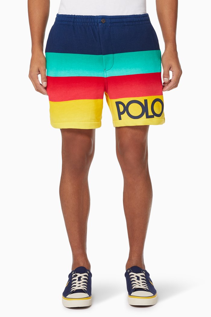 

Striped Shorts in Fleece Jersey, Multicolour