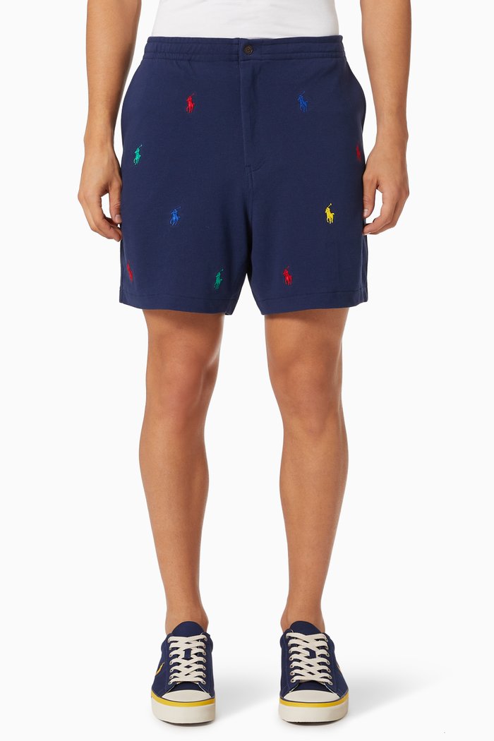 

Pony Shorts in Cotton Mesh, Blue