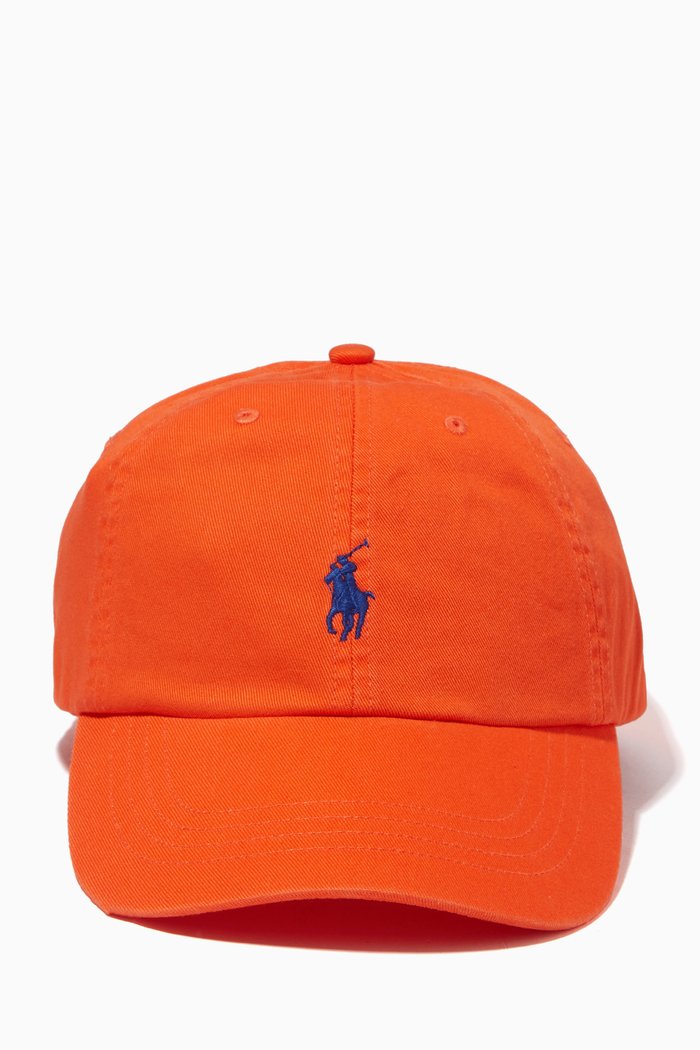 

Baseball Cap in Sustainable Cotton Chino, Orange