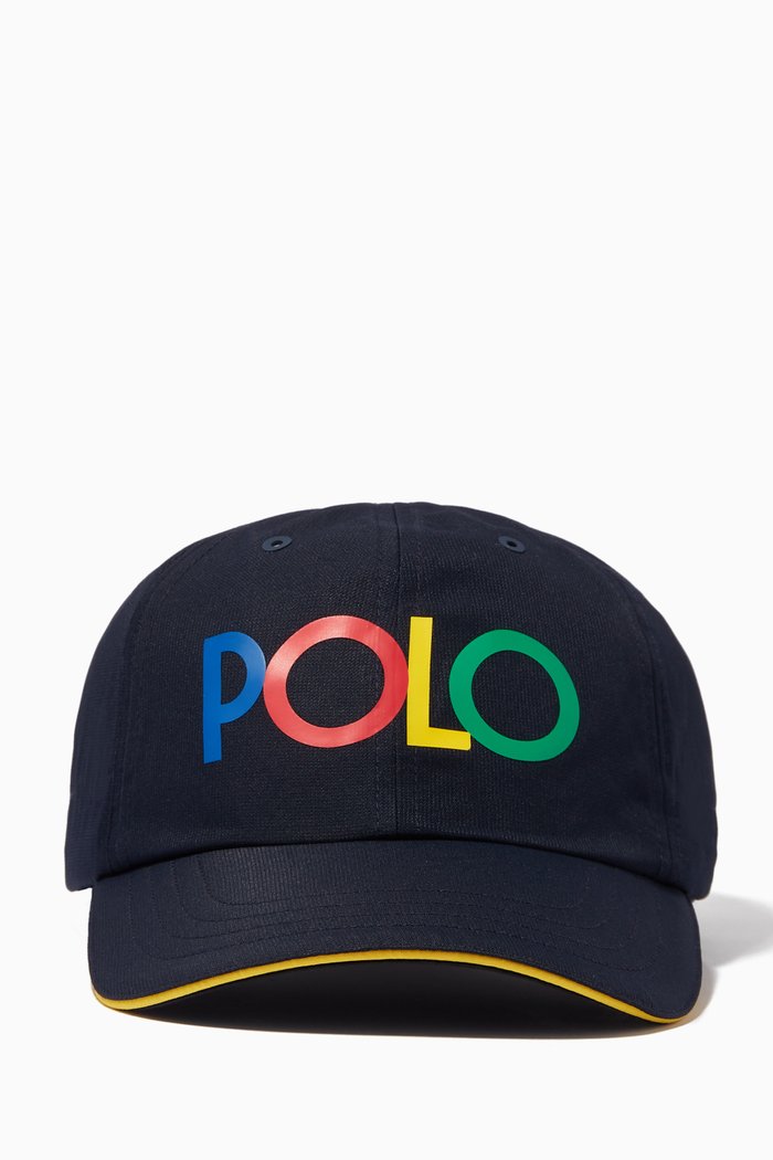 Polo Logo Ball Cap in Polyester, Blue
