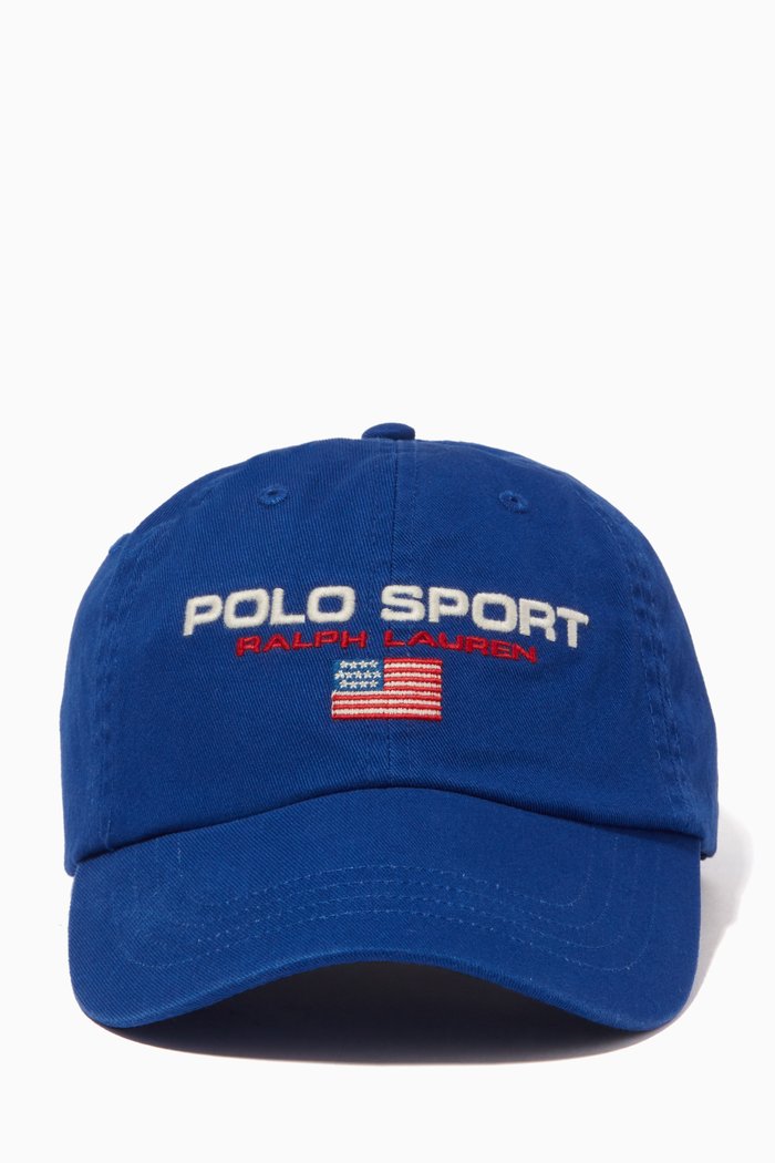 Polo Sport Ball Cap in Cotton Chino, Blue