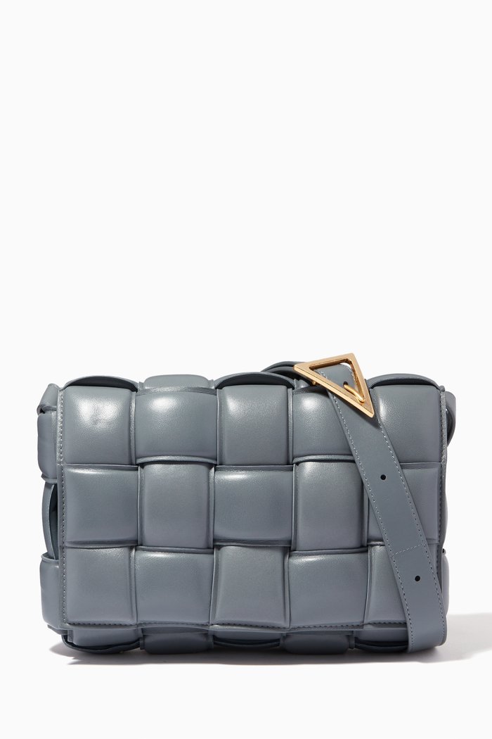 

Padded Cassette Bag in Nappa, Grey