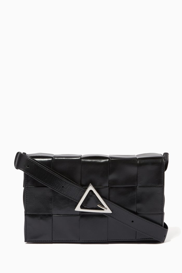 

Cassette Bag in Intrecciato Paper Calf, Black
