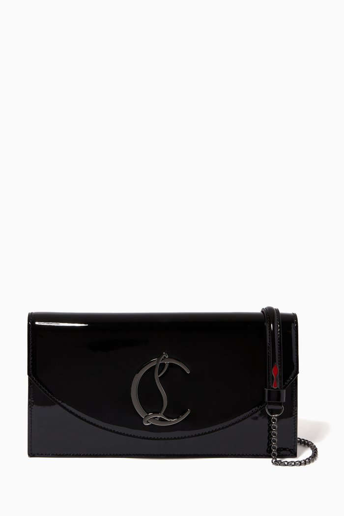 

Loubi54 Clutch Bag in Patent Leather, Black
