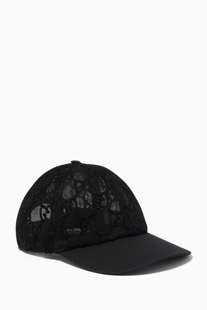 

Baseball Cap in GG Net, Black