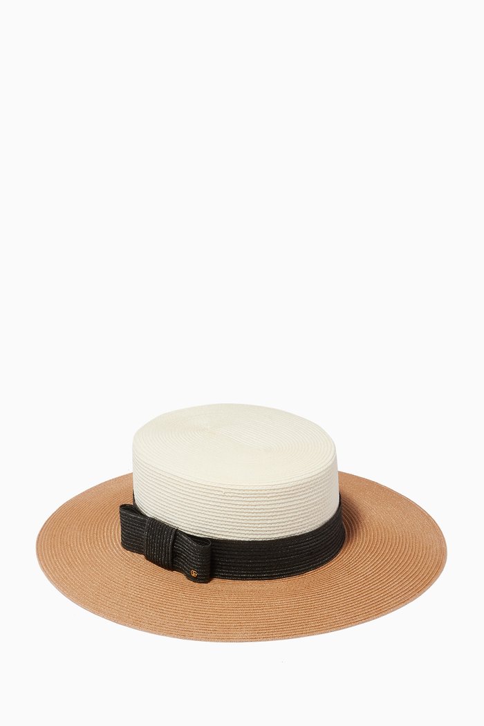 Alba Hat in Straw, White