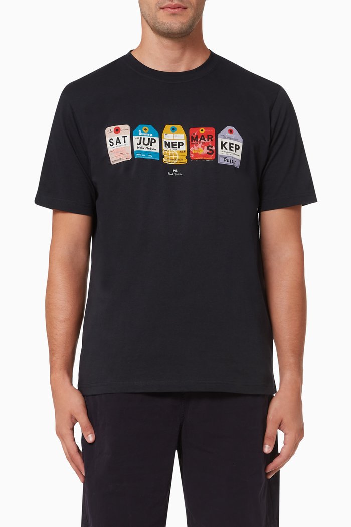 

Luggage Tags T-shirt in Organic Cotton Jersey, Blue