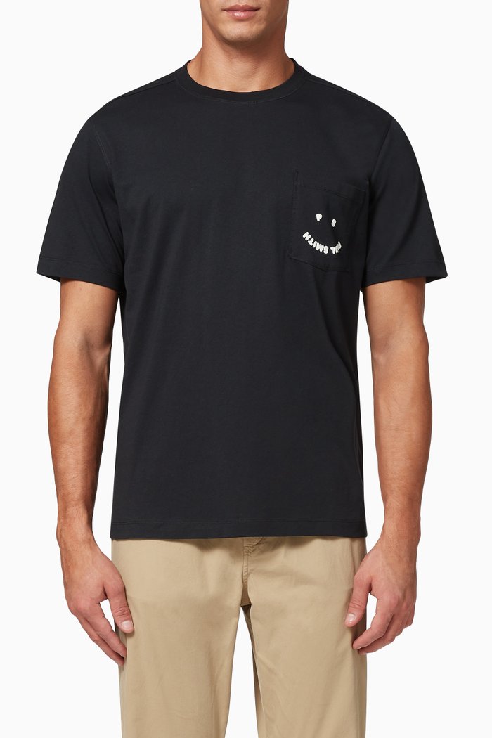 

Happy Pocket T-shirt in Organic Cotton Jersey, Black