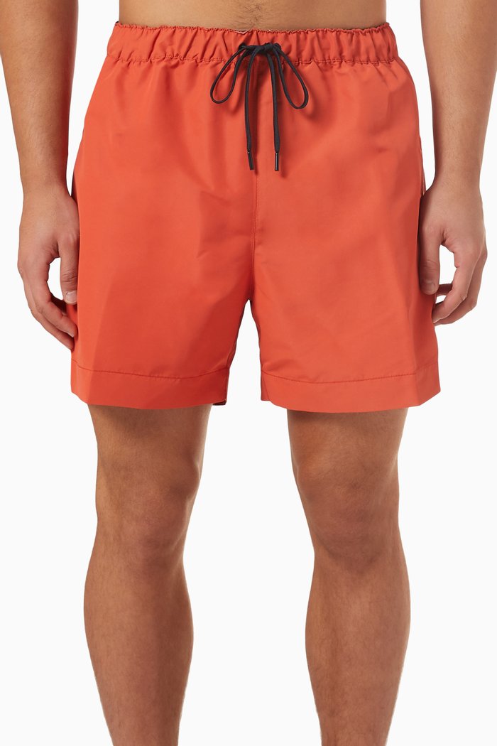 

Mid Length Signature Logo Swim Shorts, Orange