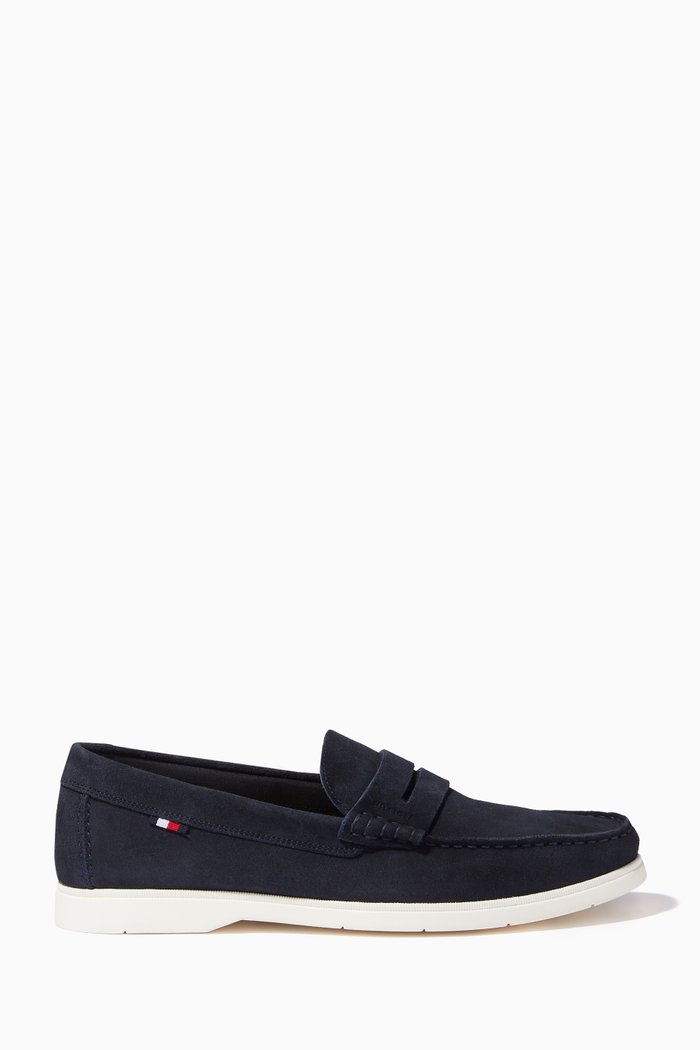 

Biodegradable Loafers in Suede, Blue