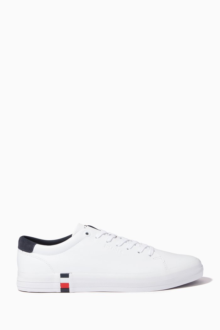 

Logo Vulc Sneaker in Leather, White