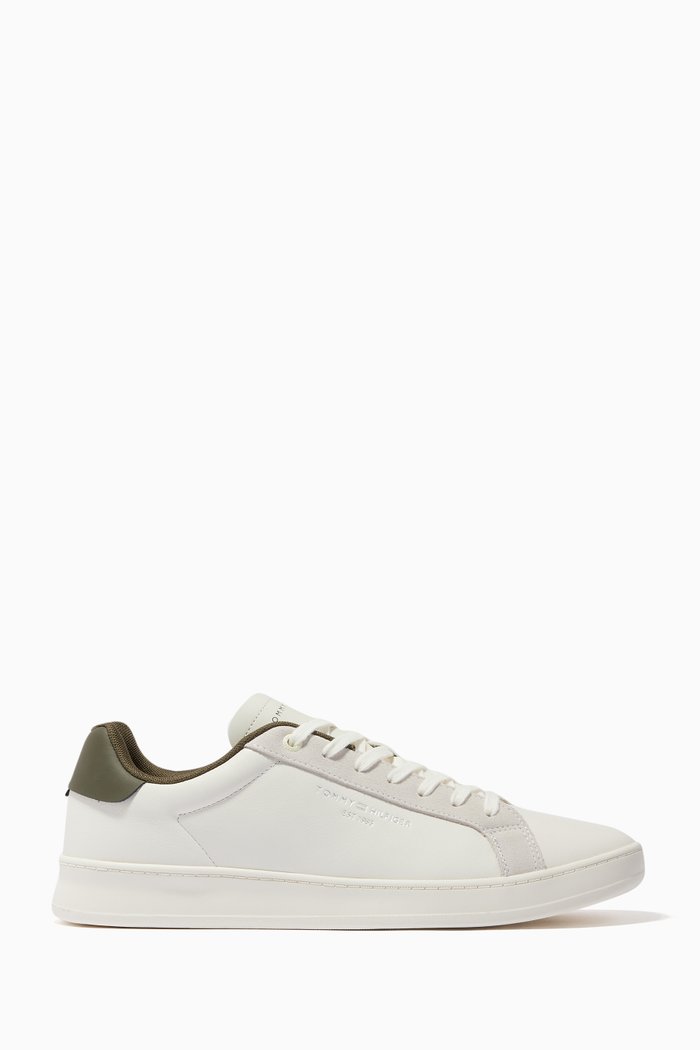 

Cupsole Court Sneakers in Leather, Neutral