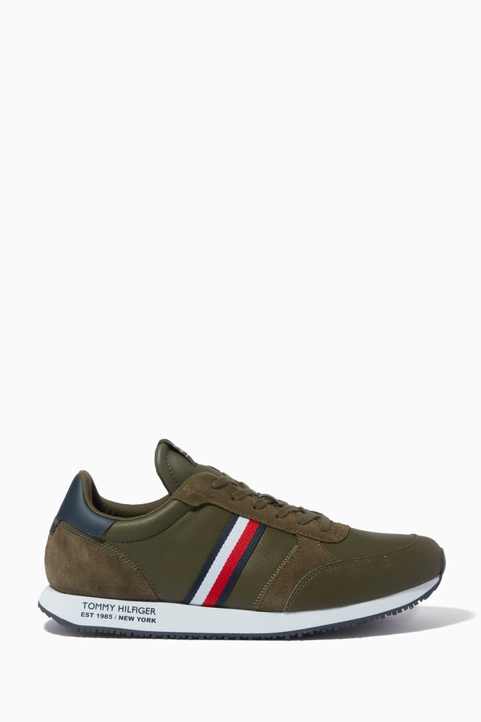 

Signature Mixed Panel Sneakers, Neutral
