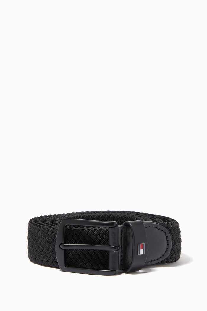 

Denton Braided Belt in Stretch Fabric, Black