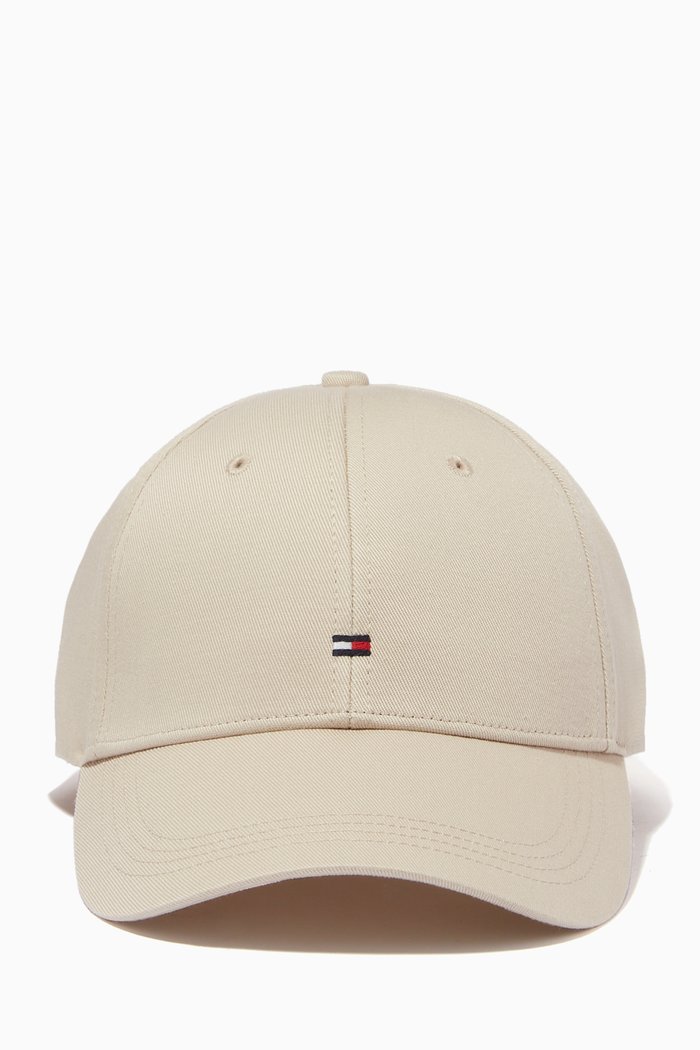 

Flag Baseball Cap in Organic Cotton, Neutral