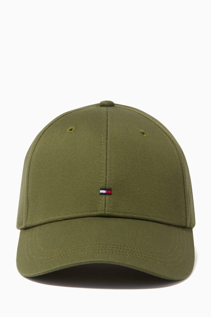 

Flag Baseball Cap in Organic Cotton, Green