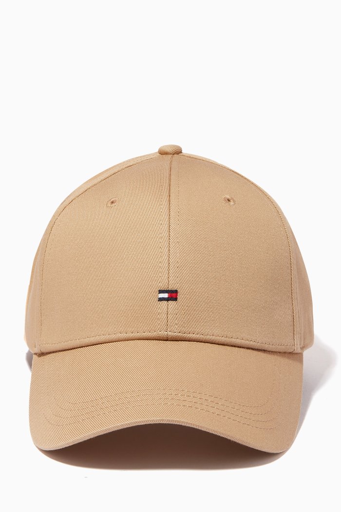 

Flag Baseball Cap in Organic Cotton, Neutral